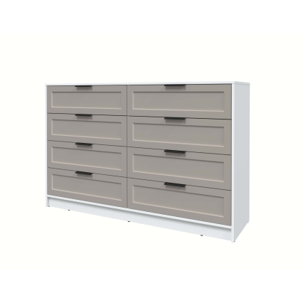Kомод Тренд КТ-К157 (Белый платинум ЛДСП/ Луна ЛМДФ) Ш1565 В1020 Г451